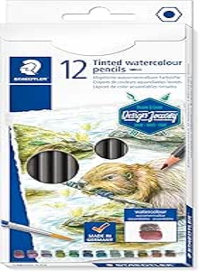 Staedtler Tinted Watercolor Pencils Set - 12 Colors